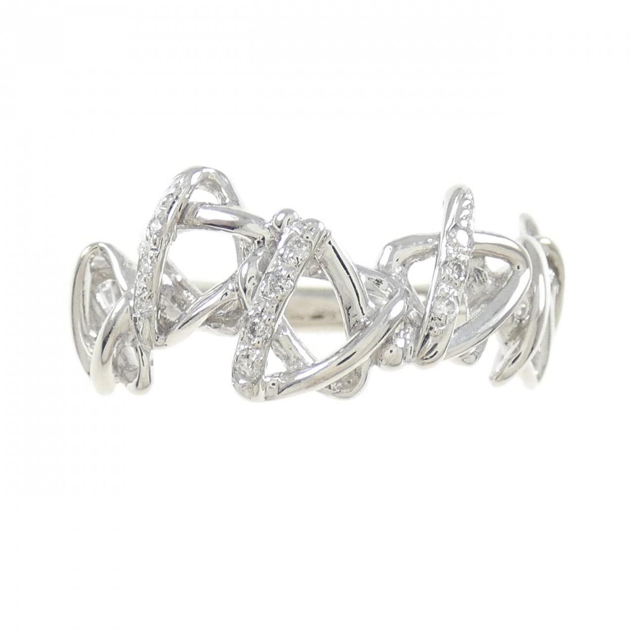 K18WG ダイヤモンド リング 0.05CT