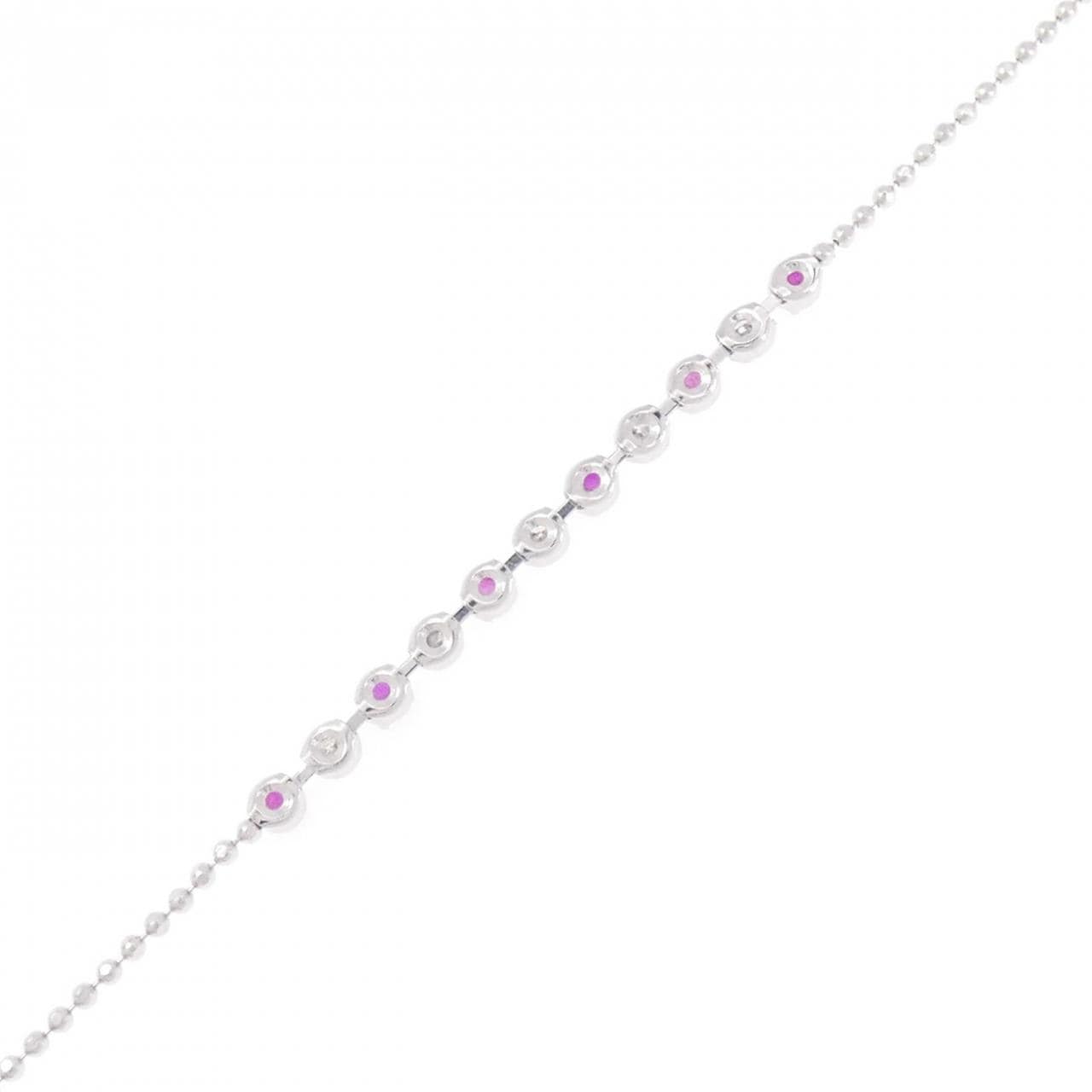 K18WG ルビー ブレスレット 0.30CT