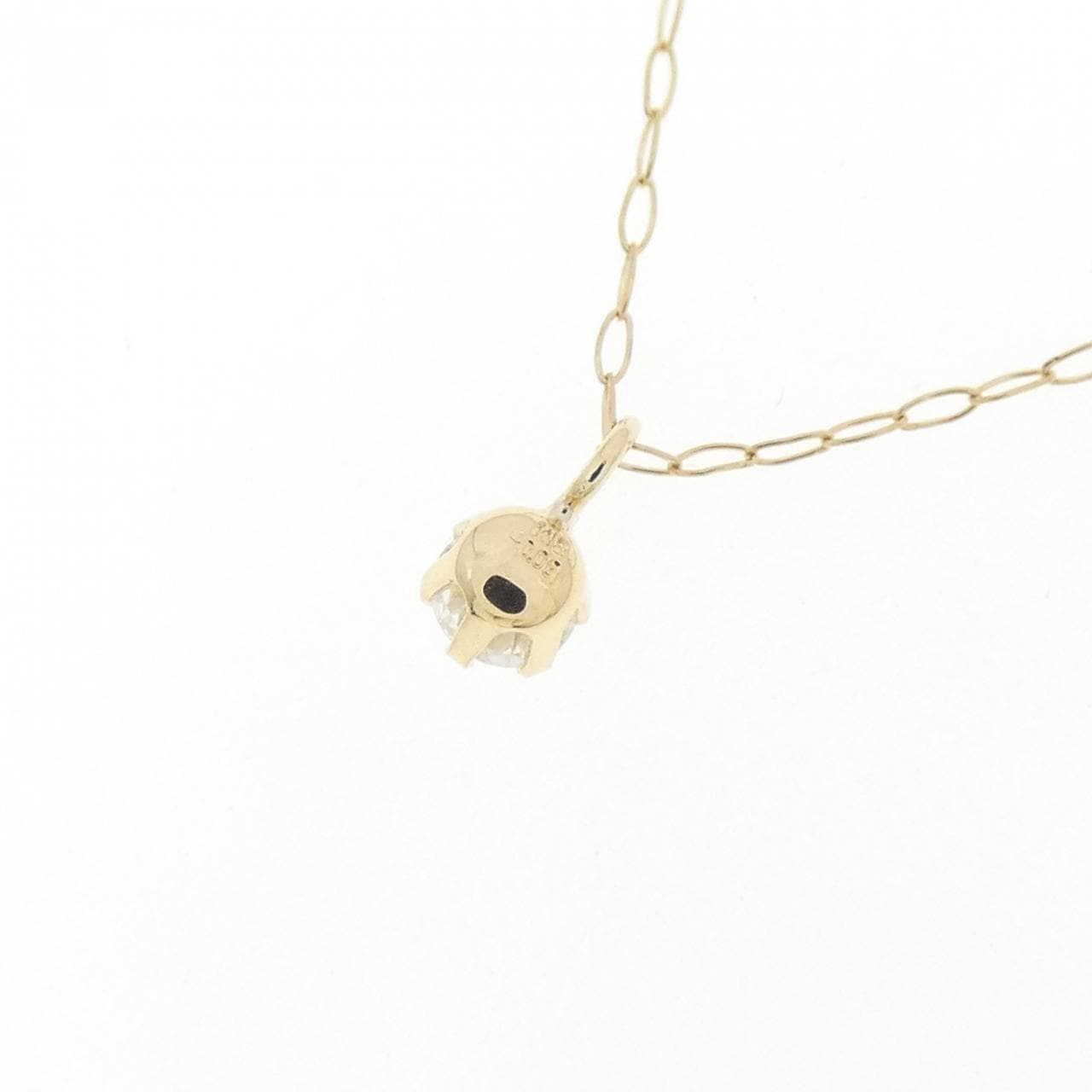 K18YG ソリティア ダイヤモンド ネックレス 0.08CT