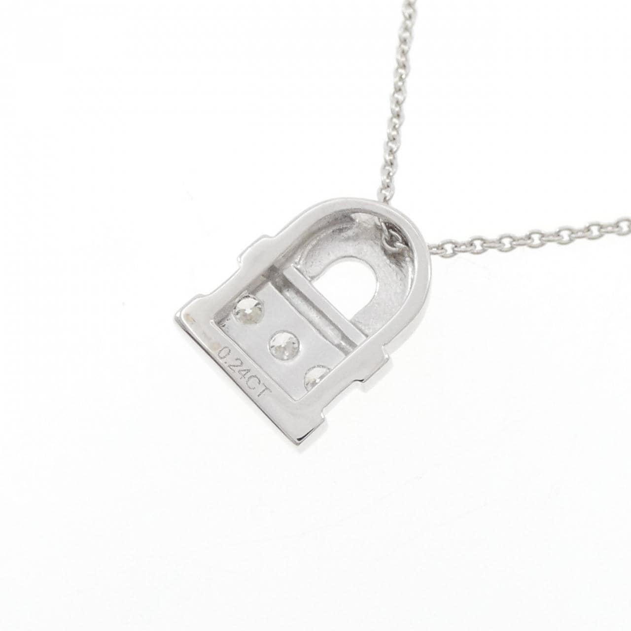 K18WG ダイヤモンド ネックレス 0.24CT