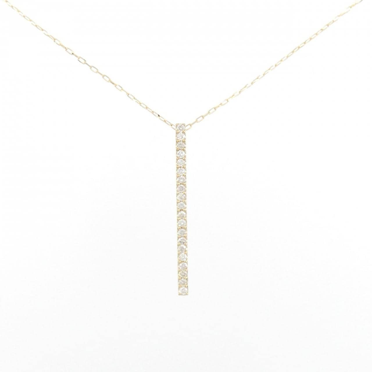 [BRAND NEW] K18YG Diamond necklace 0.10CT