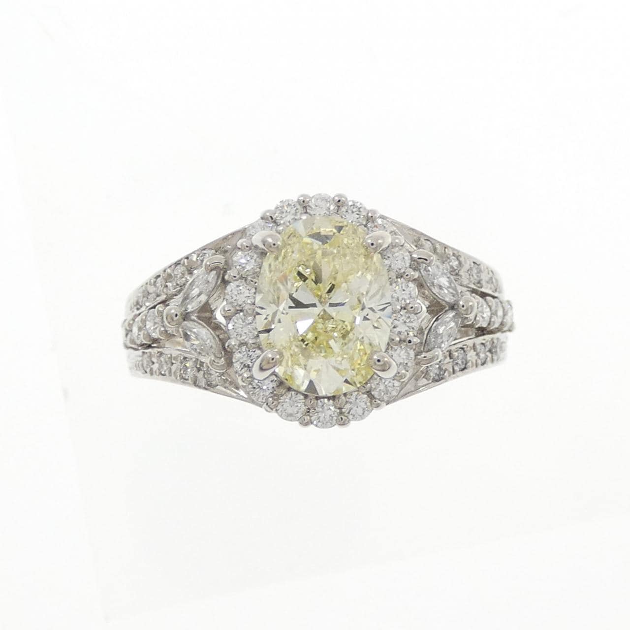 【リメイク】PT900 ダイヤモンド リング 1.503CT LY SI1 オーバルカット