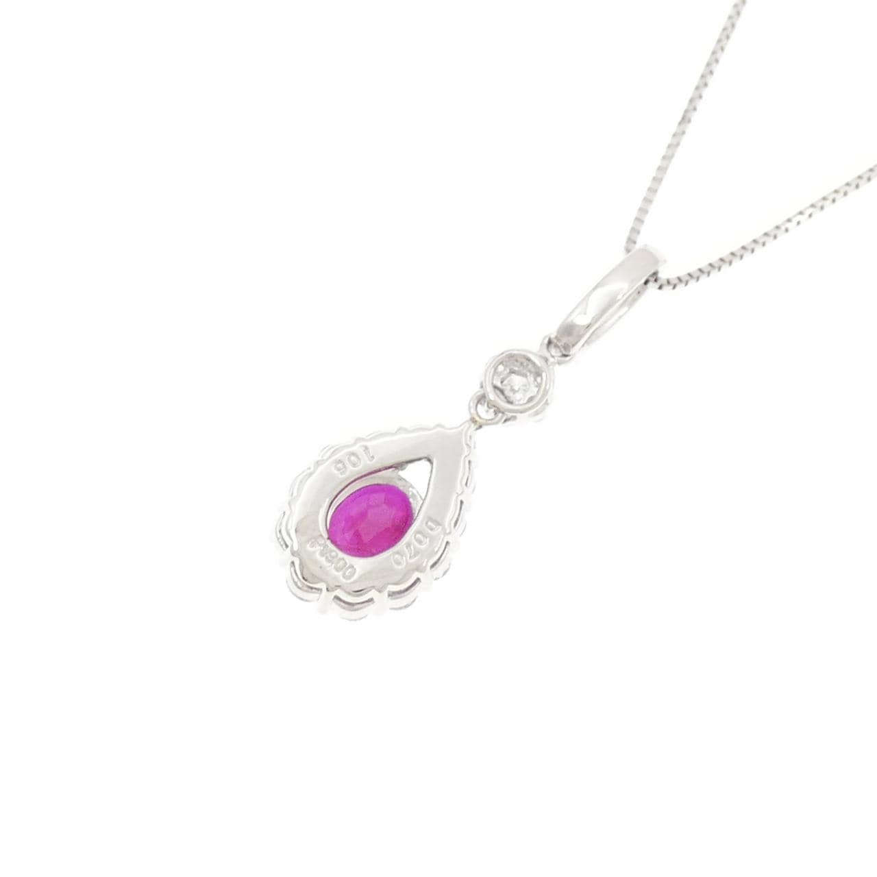 PT900/PT850 ルビー ネックレス 1.06CT