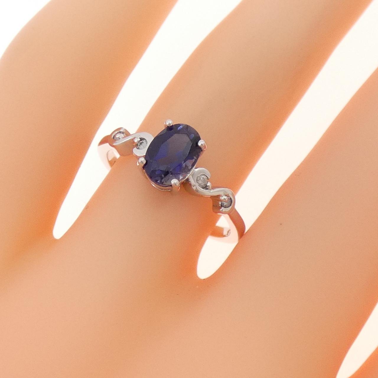 14KWG アイオライト リング