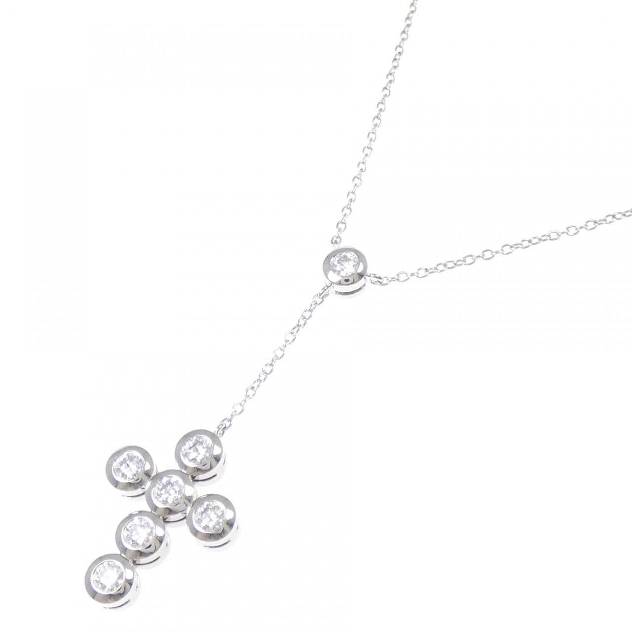 PT900/PT850 クロス ダイヤモンド ネックレス 0.89CT