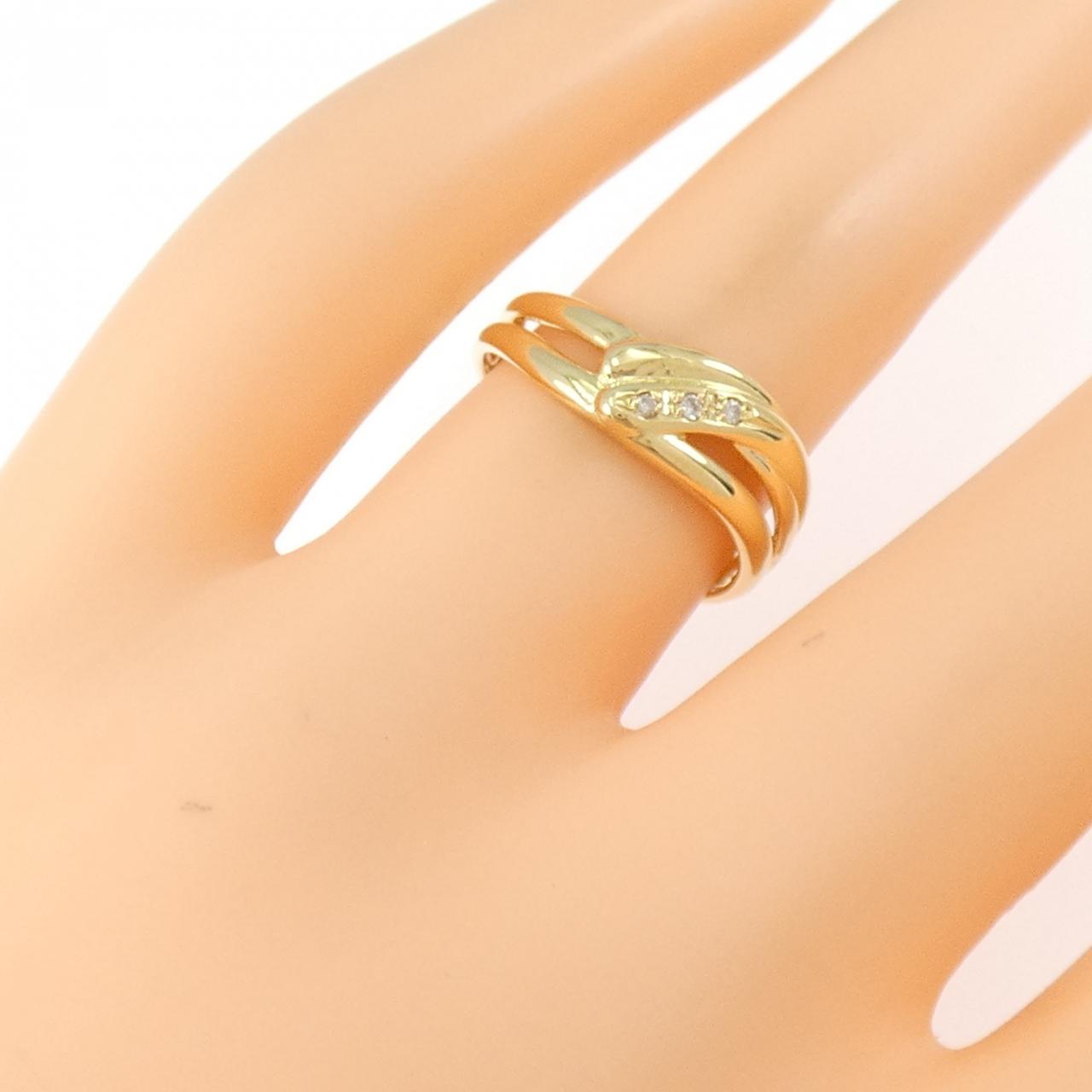 K18YG ダイヤモンド リング 0.02CT