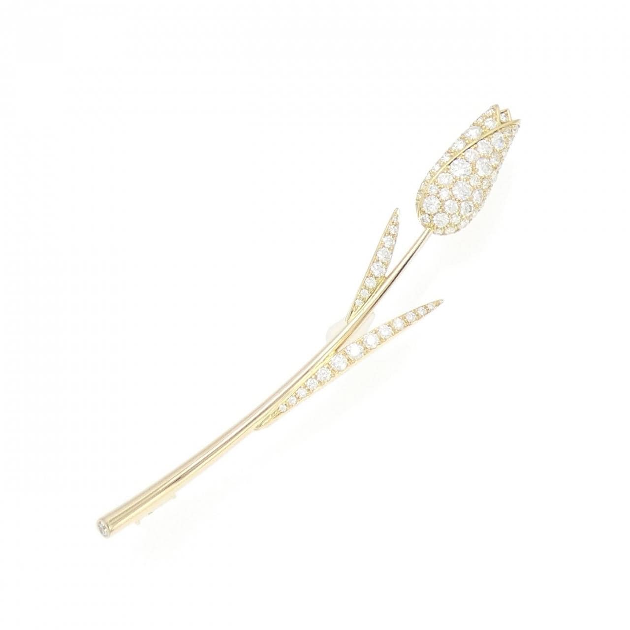 Gimel Flower Diamond Brooch 1.343CT