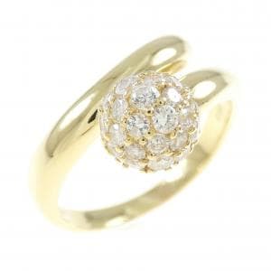 K18YG ダイヤモンド リング 0.65CT