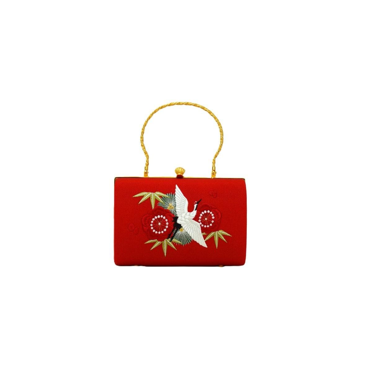 【新品】バッグ　松竹梅と鶴