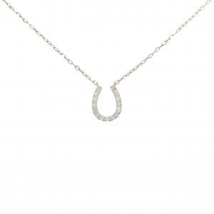 K18YG ホースシュー ダイヤモンド ネックレス 0.15CT