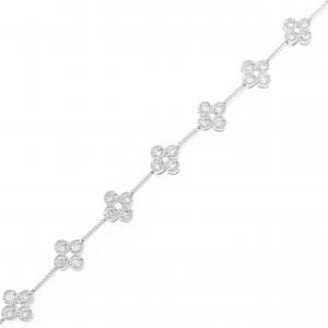 K18WG フラワー ダイヤモンド ブレスレット 1.20CT