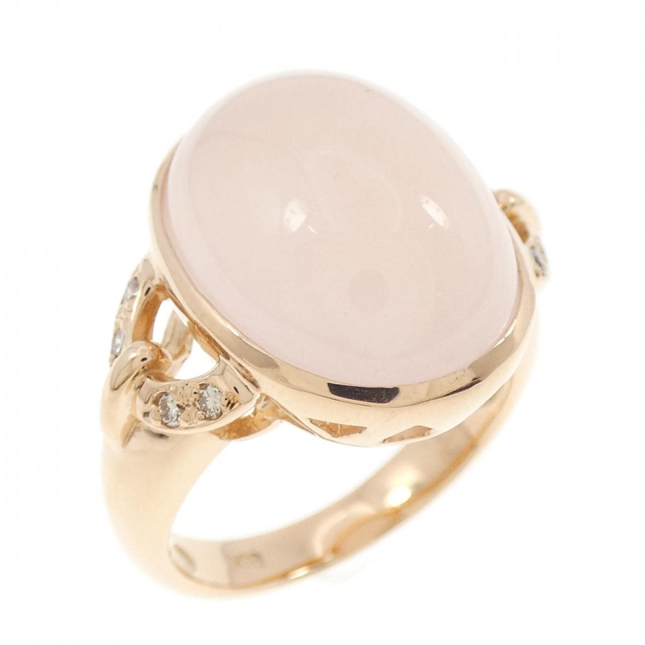 K18PG ローズクオーツ リング 10.77CT