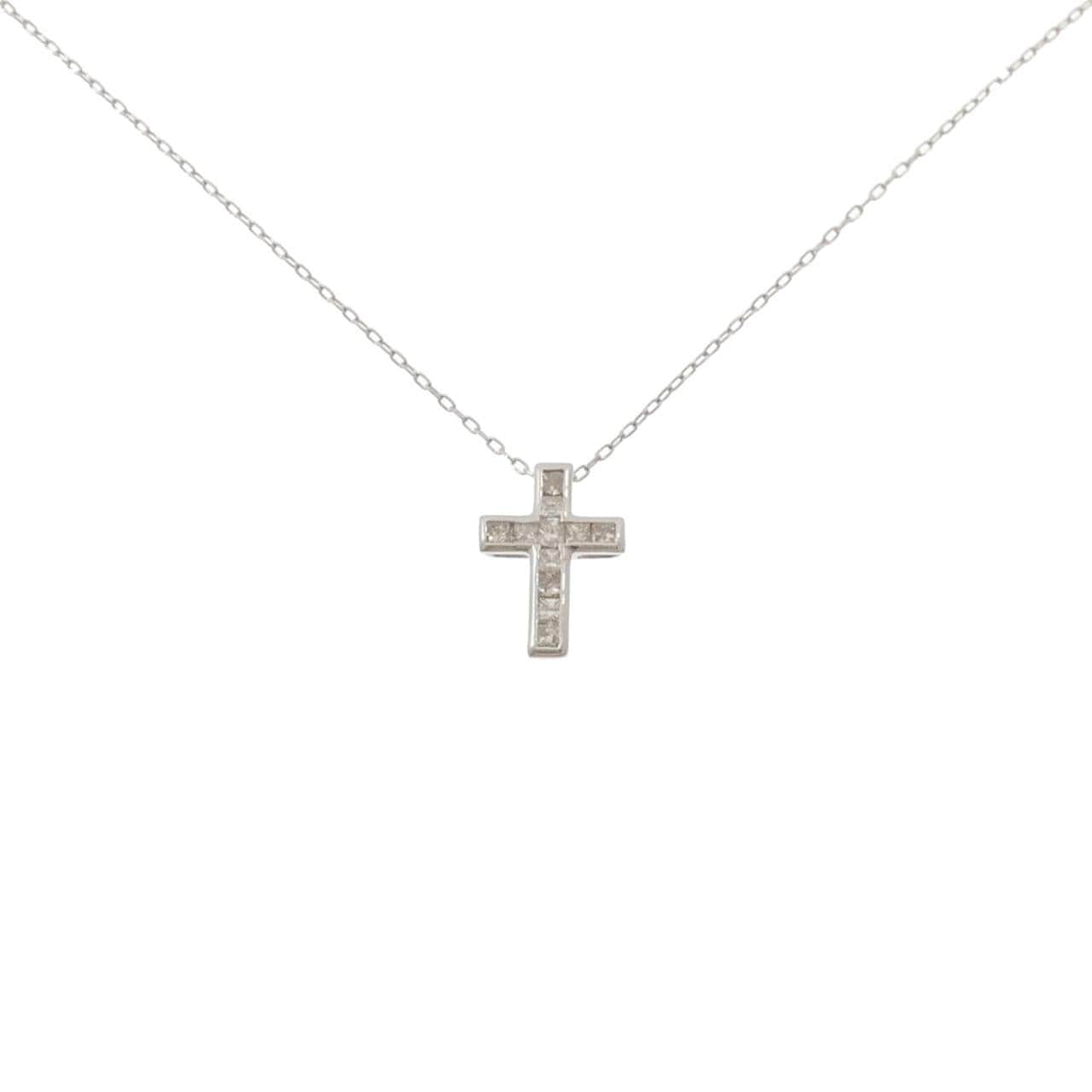 PT900/PT850 クロス ダイヤモンド ネックレス 0.50CT