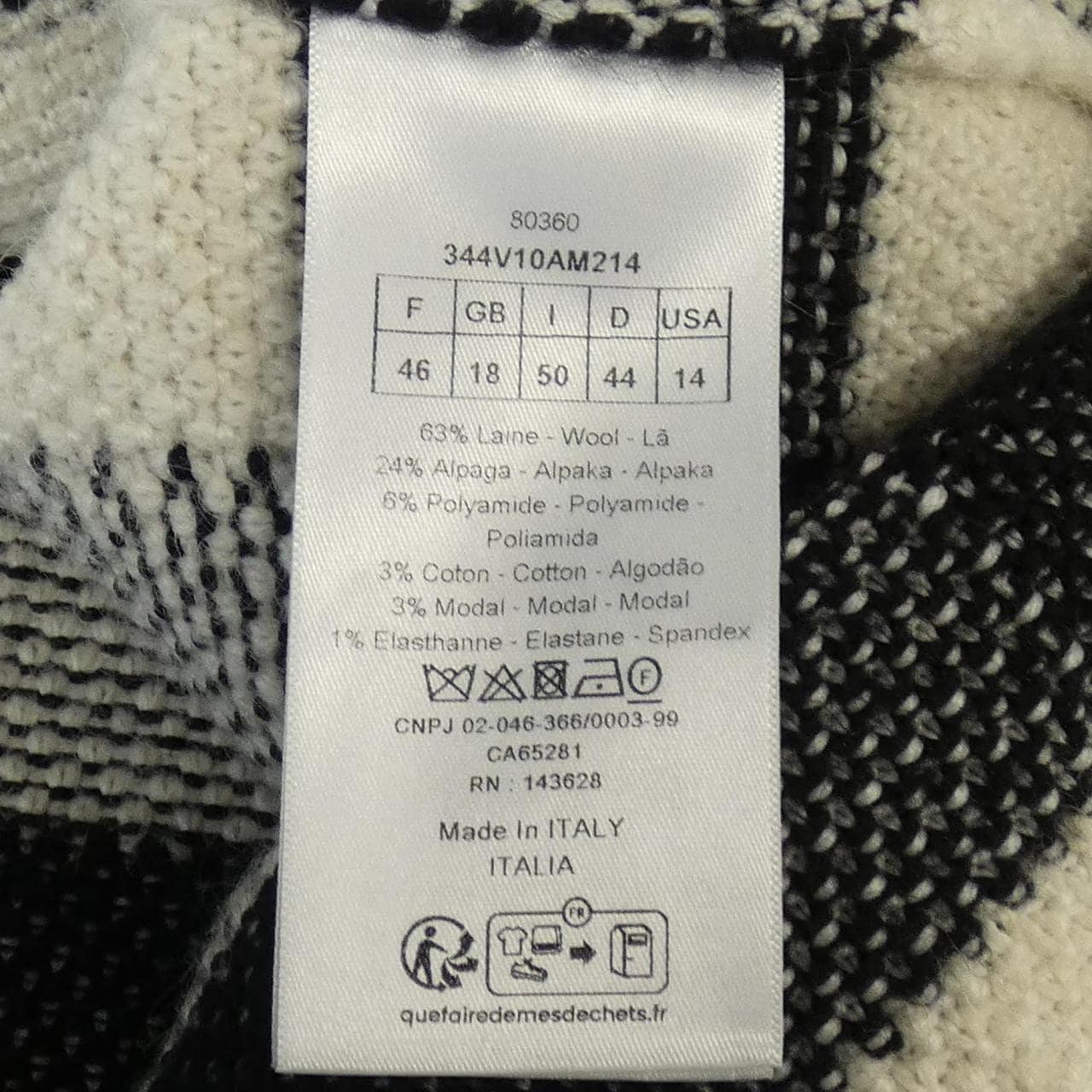 クリスチャンディオール CHRISTIAN DIOR クロップドジャケット 344V10AM214 ジャケット