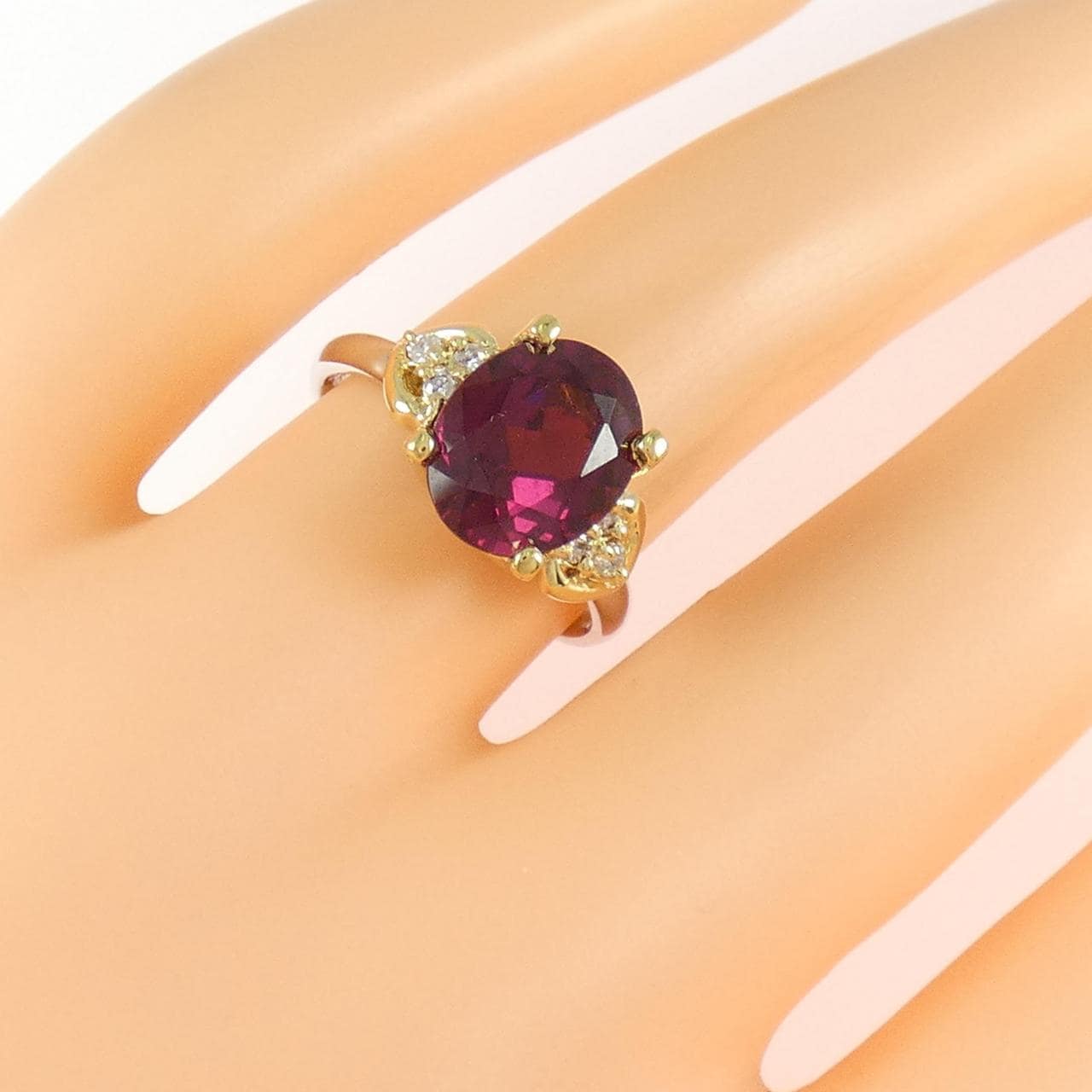 PT900/K18YG ガーネット リング