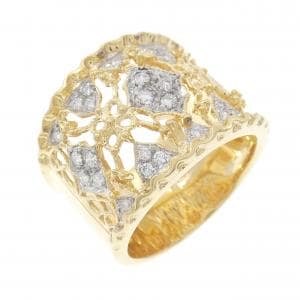 K18YG/K18WG ダイヤモンド リング 0.33CT