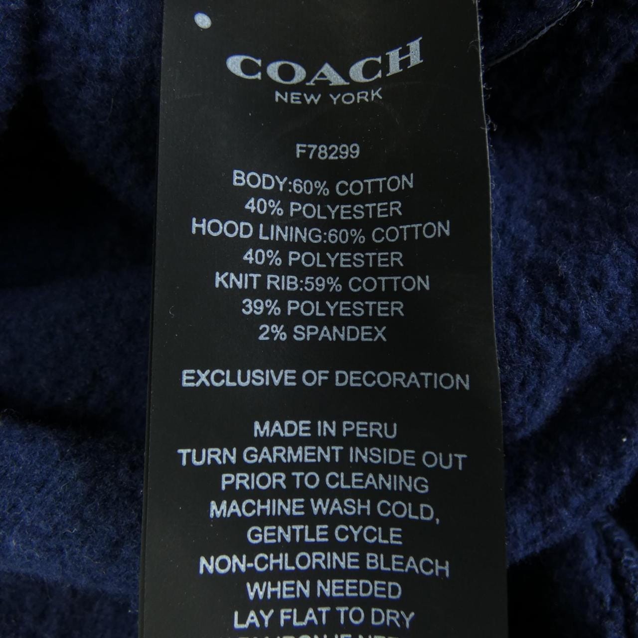 コーチ COACH F78299 パーカー