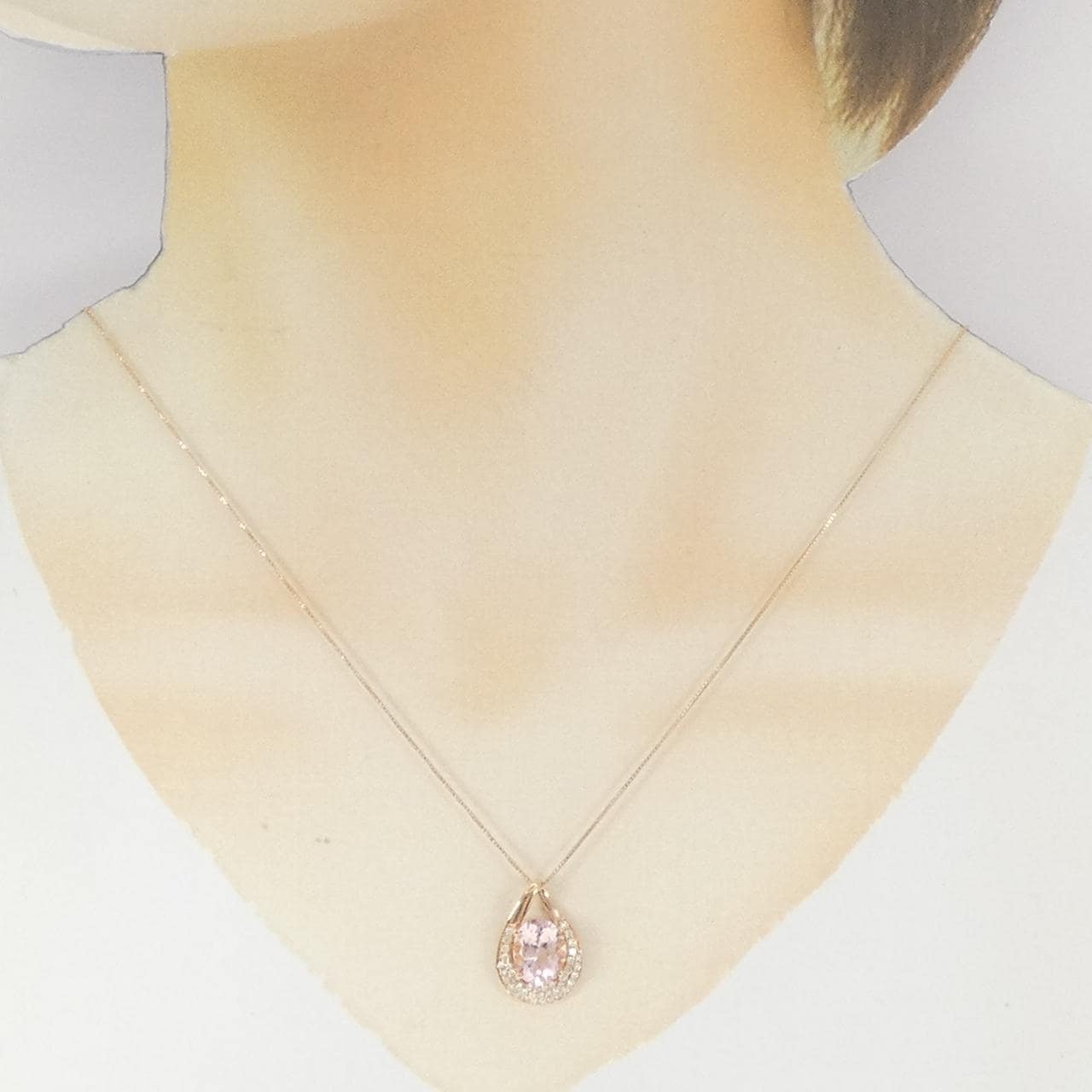 K18PG モルガナイト ネックレス 2.15CT