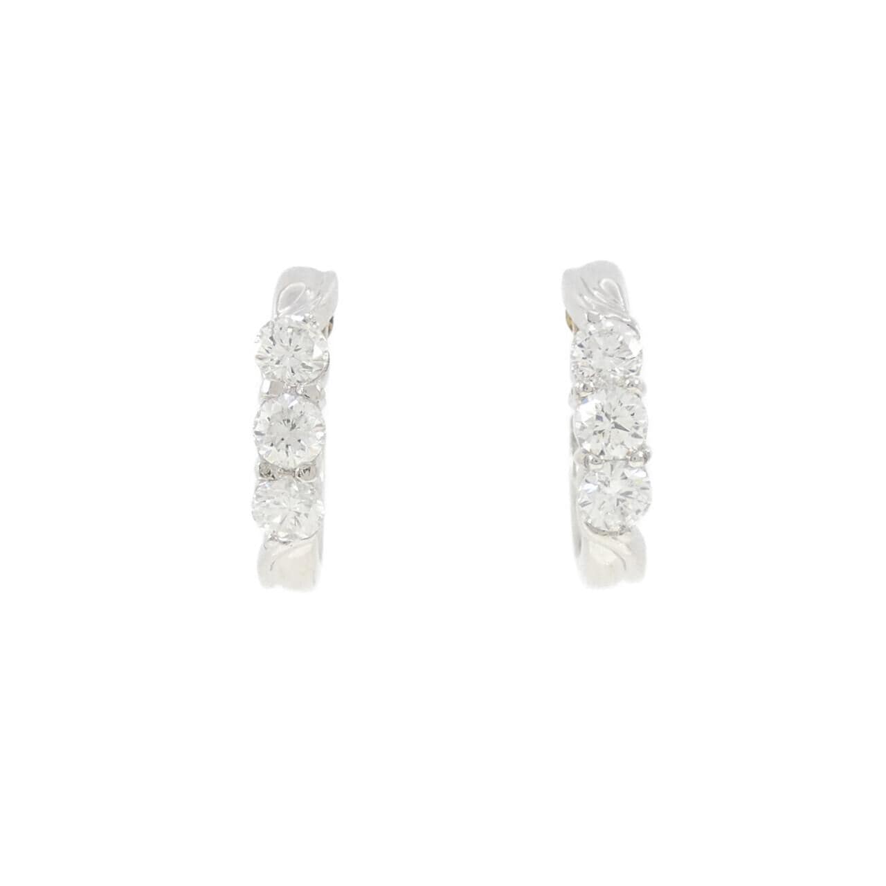 PT900 ダイヤモンド ピアス 0.78CT