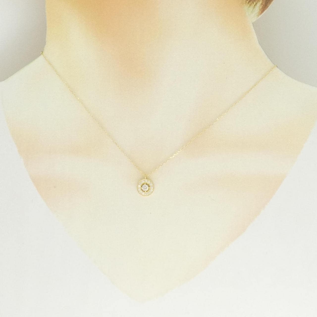 K18YG ダイヤモンド ネックレス 0.12CT