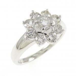 PT900 フラワー ダイヤモンド リング 1.01CT