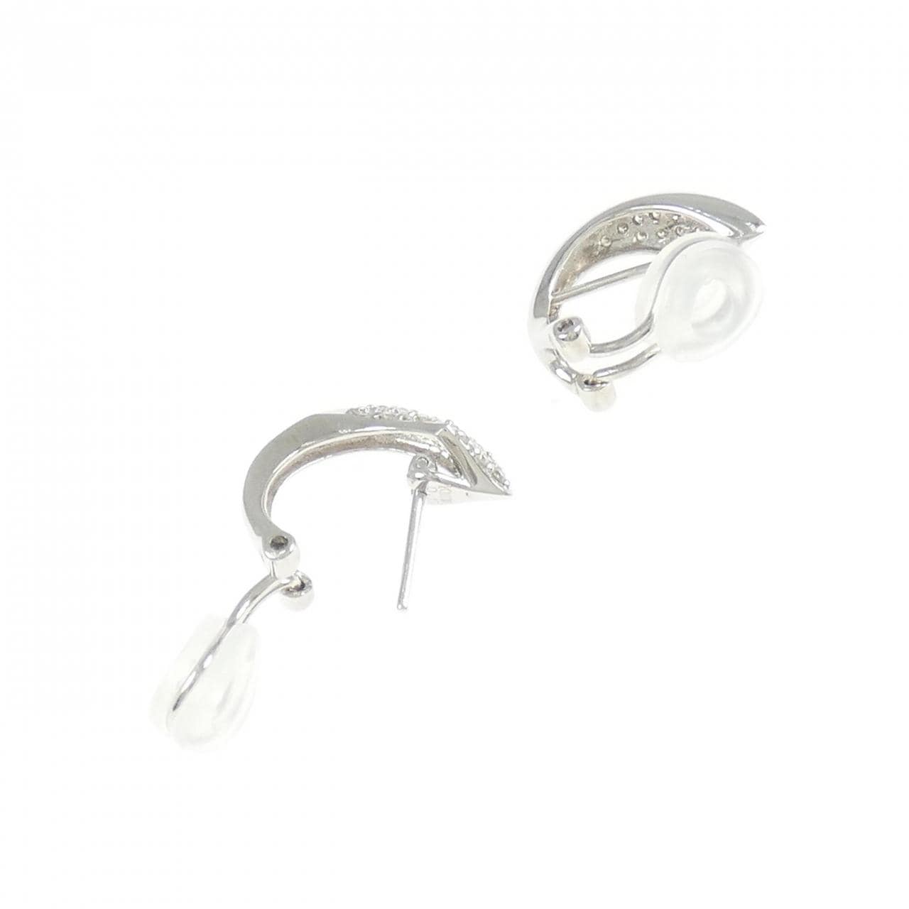 K18WG鑽石耳環/耳夹0.30CT
