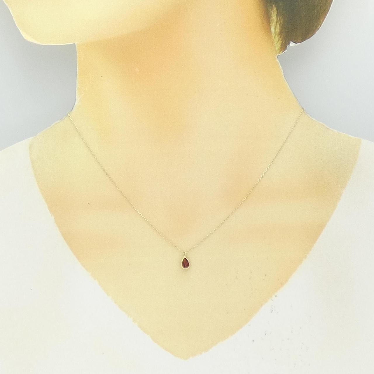 【新品】K10YG ガーネット ネックレス