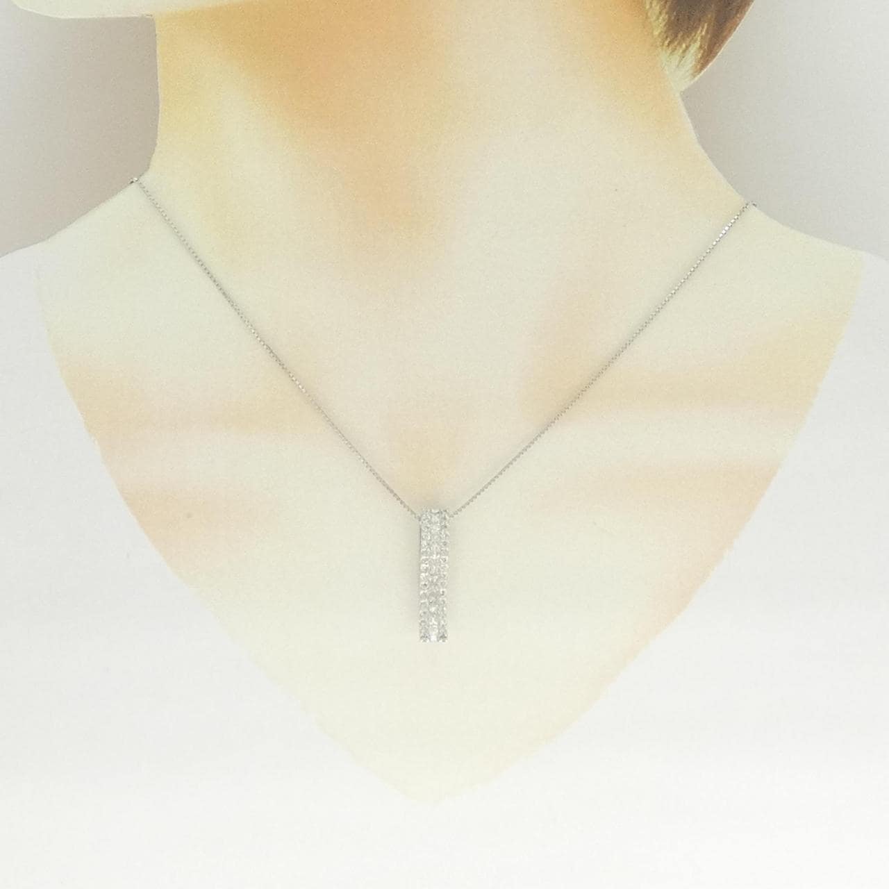 K18WG ダイヤモンド ネックレス 1.01CT