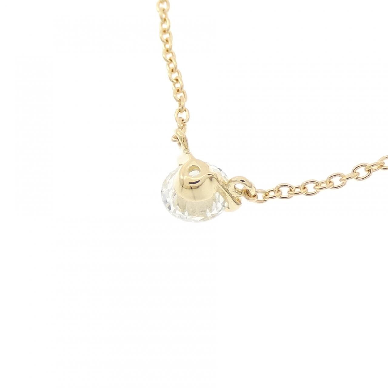 K18YG ソリティア ダイヤモンド ネックレス 0.191CT