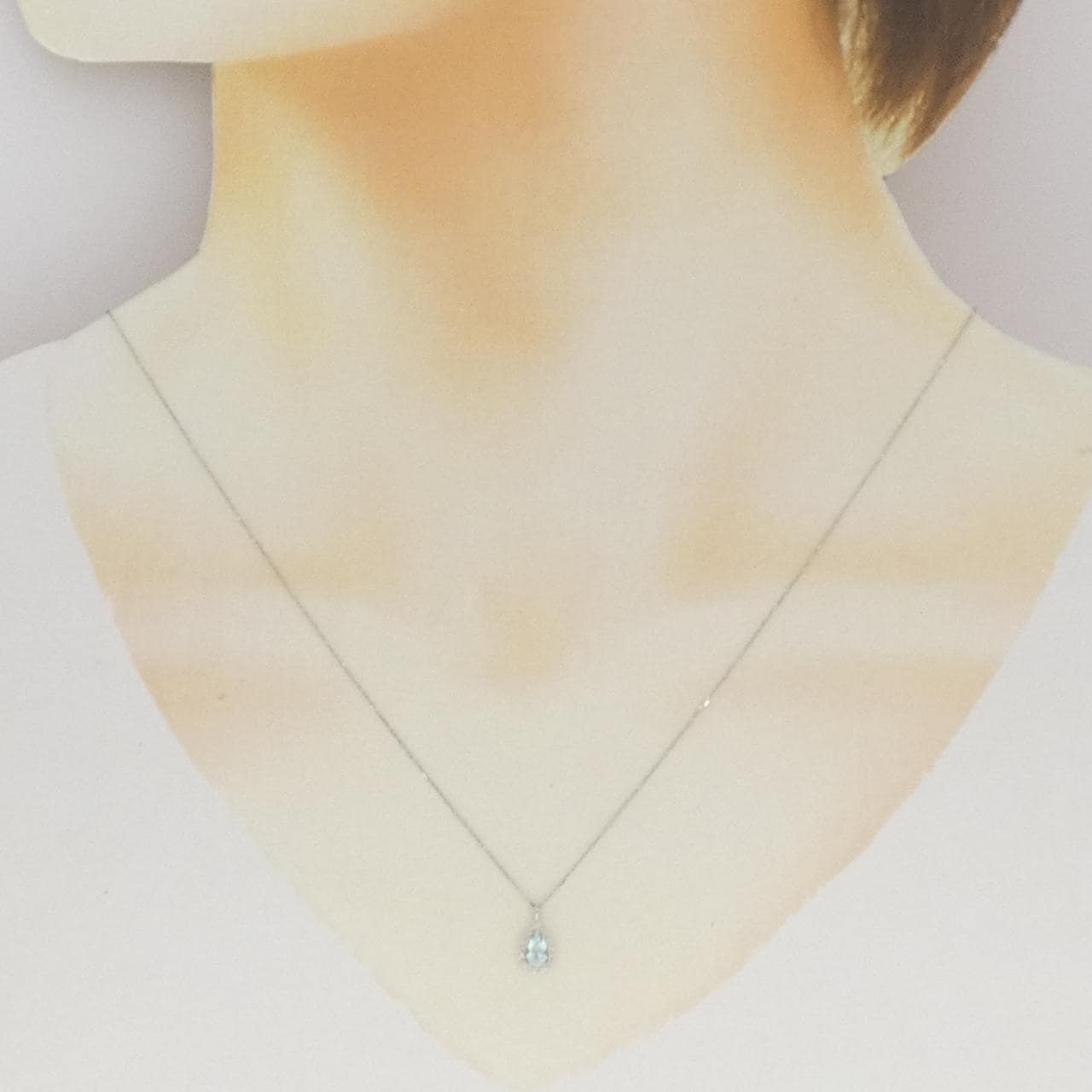 PT900 アクアマリン ネックレス 0.15CT