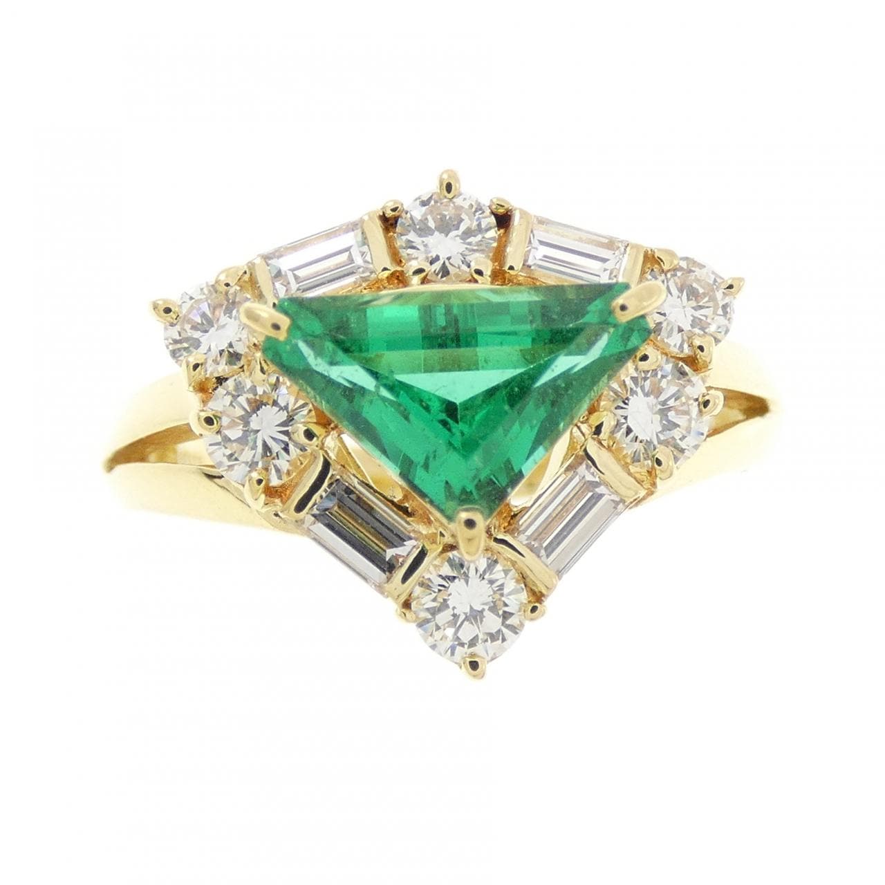 K18YG エメラルド リング 0.904CT