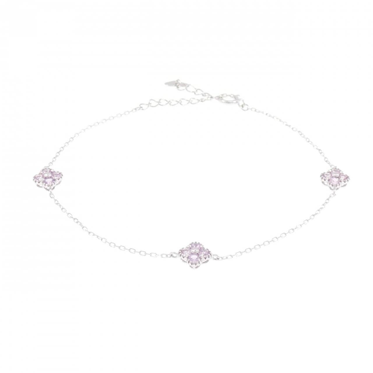 K10WG フラワー サファイヤ ブレスレット