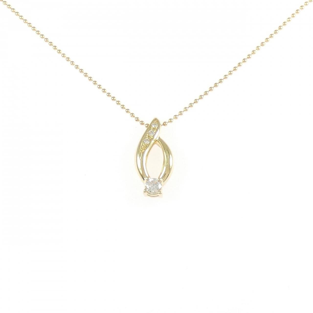 K18YG ダイヤモンド ネックレス 0.12CT