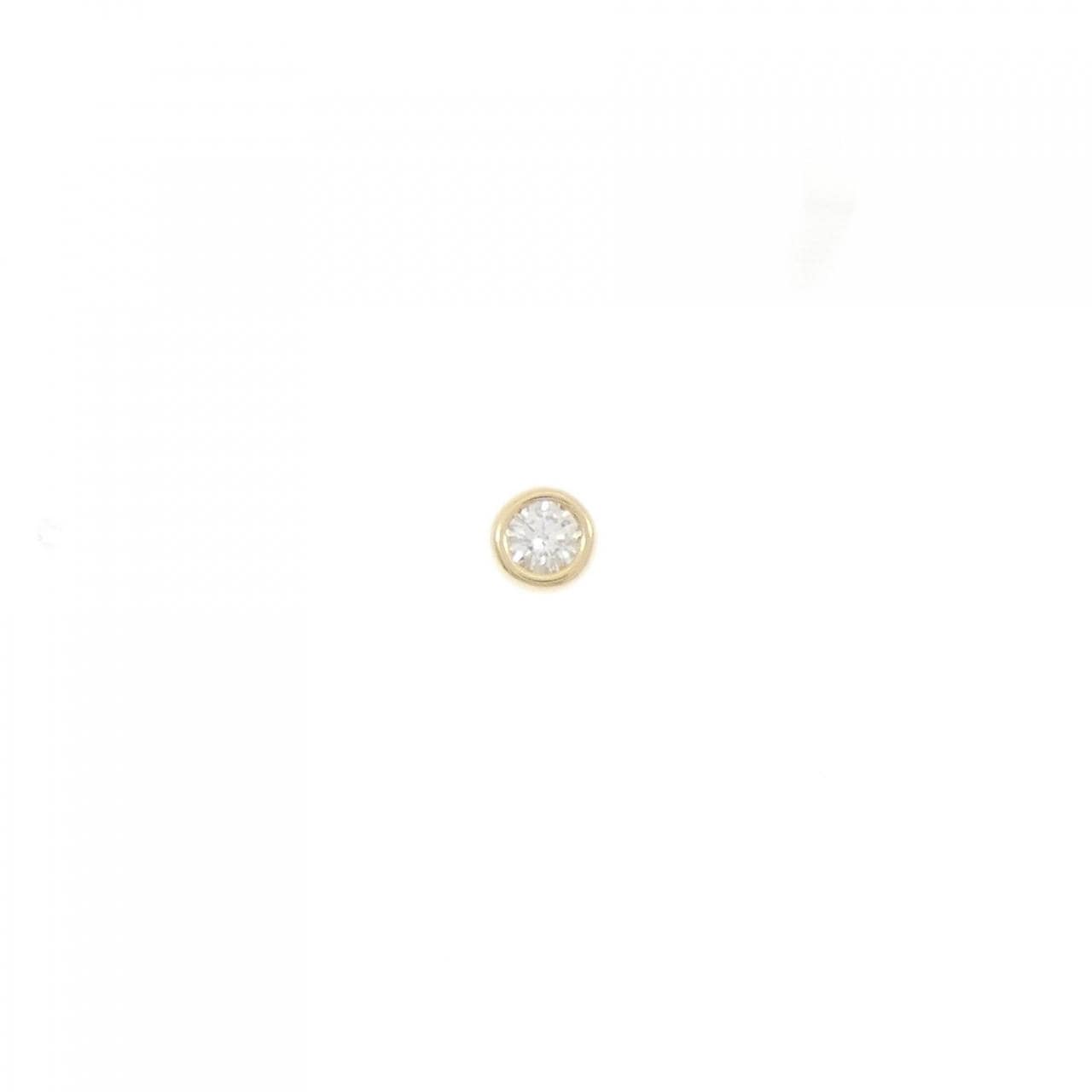 K18YG ダイヤモンド ピアス 0.10CT 片耳