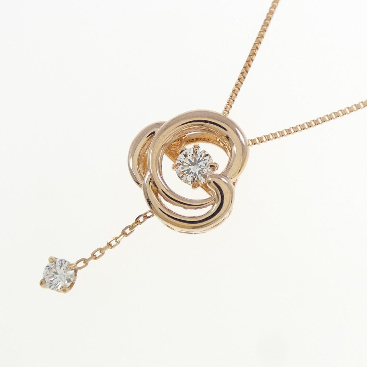 K18PG ダイヤモンド ネックレス 0.13CT