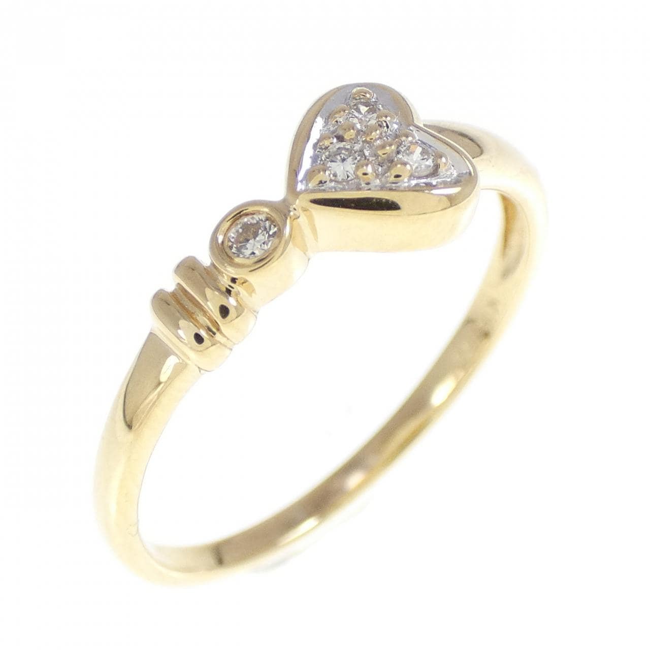 K18YG ハート ダイヤモンド リング 0.05CT