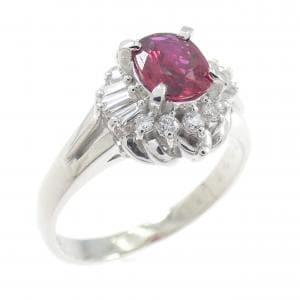 PT900 ルビー リング 0.55CT