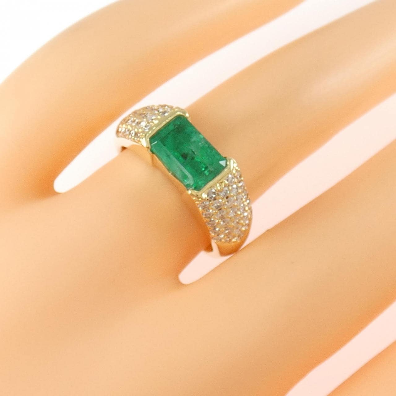 K18YG エメラルド リング 1.174CT