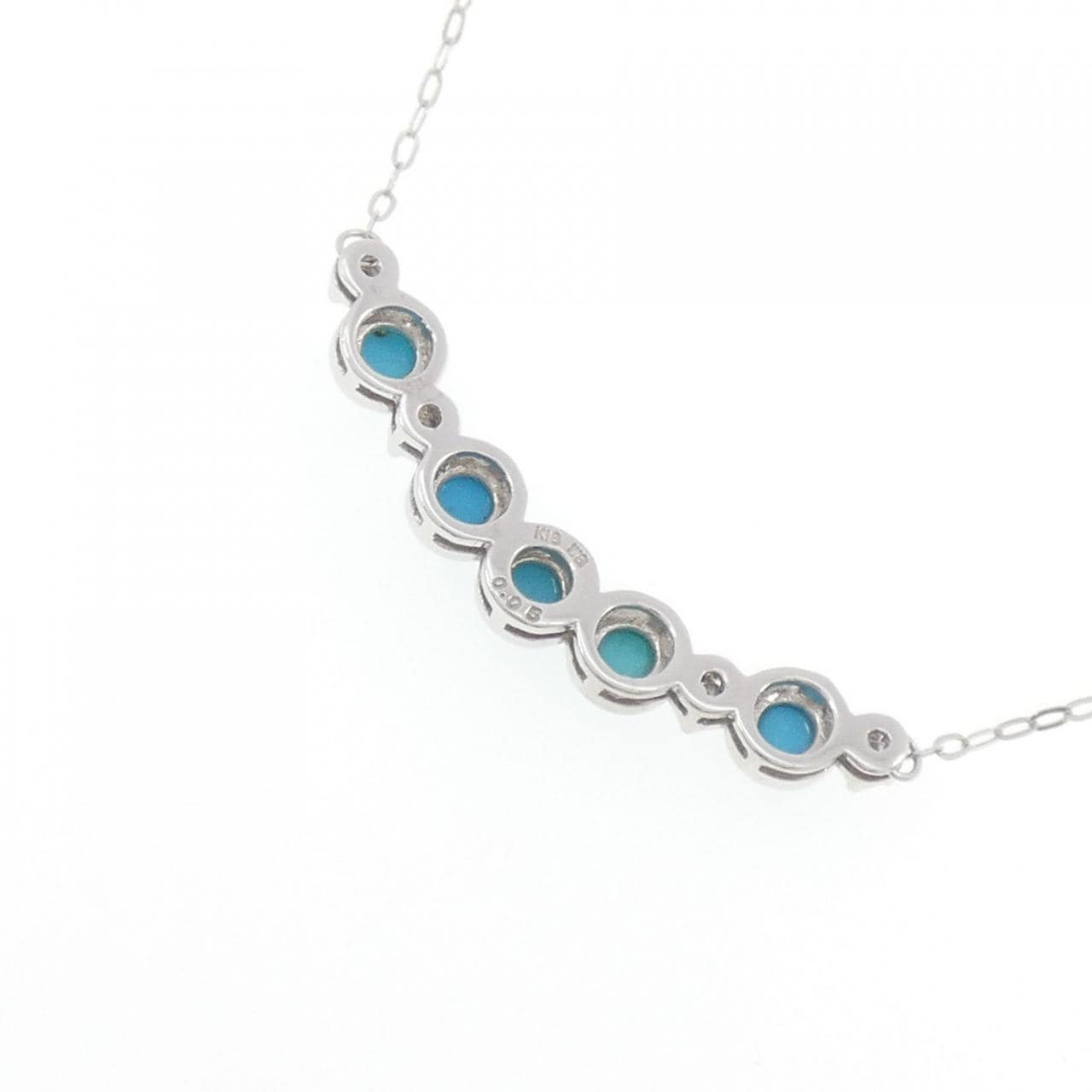 K18WG ターコイズ ネックレス