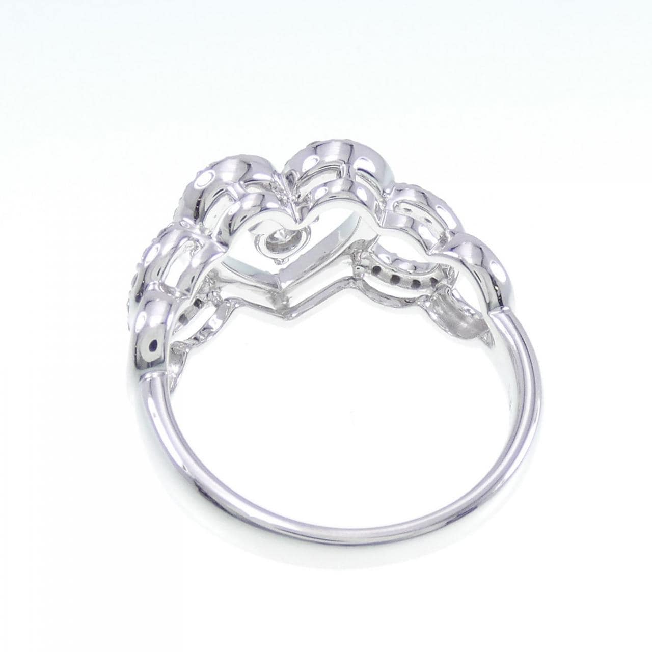750WG Heart Diamond Ring 0.11CT