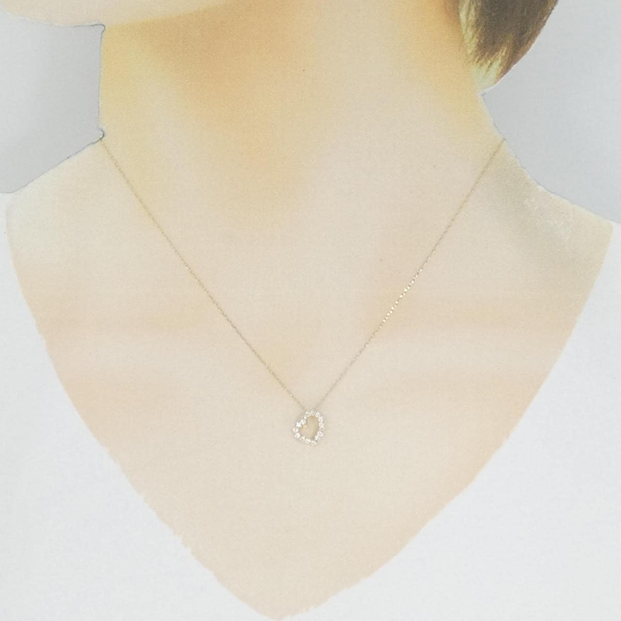 【リメイク】K18YG ハート ダイヤモンド ネックレス 0.20CT