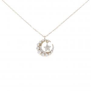 K18PG ムーン ダイヤモンド ネックレス 0.41CT