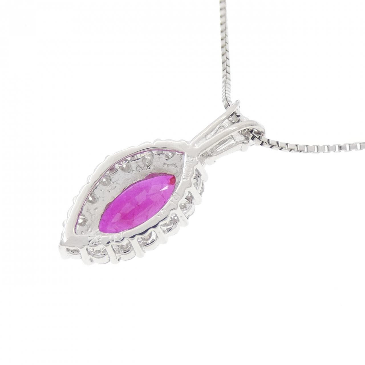 PT900/PT850 ルビー ネックレス 1.01CT