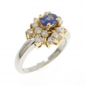 PT850/K18YG サファイヤ リング 0.41CT