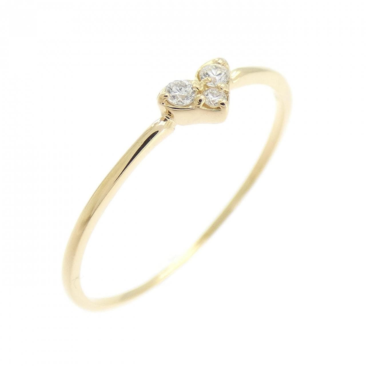 【リメイク】K18YG ハート ダイヤモンド リング 0.05CT