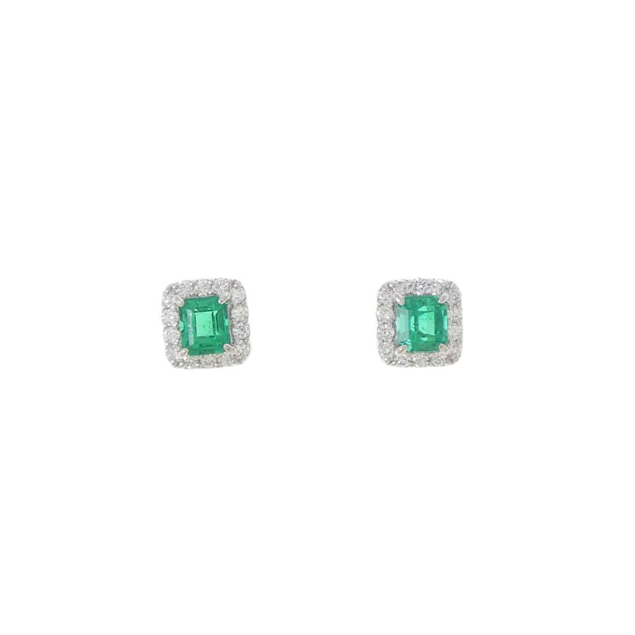 PT900 エメラルド ピアス 0.64CT
