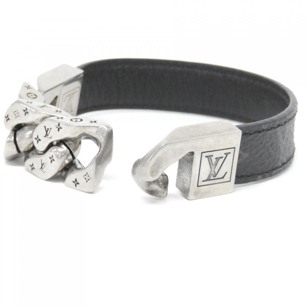 ルイヴィトン モノグラム エクリプス ブラスレ モノチェーン 19cm M6552E ブレスレット