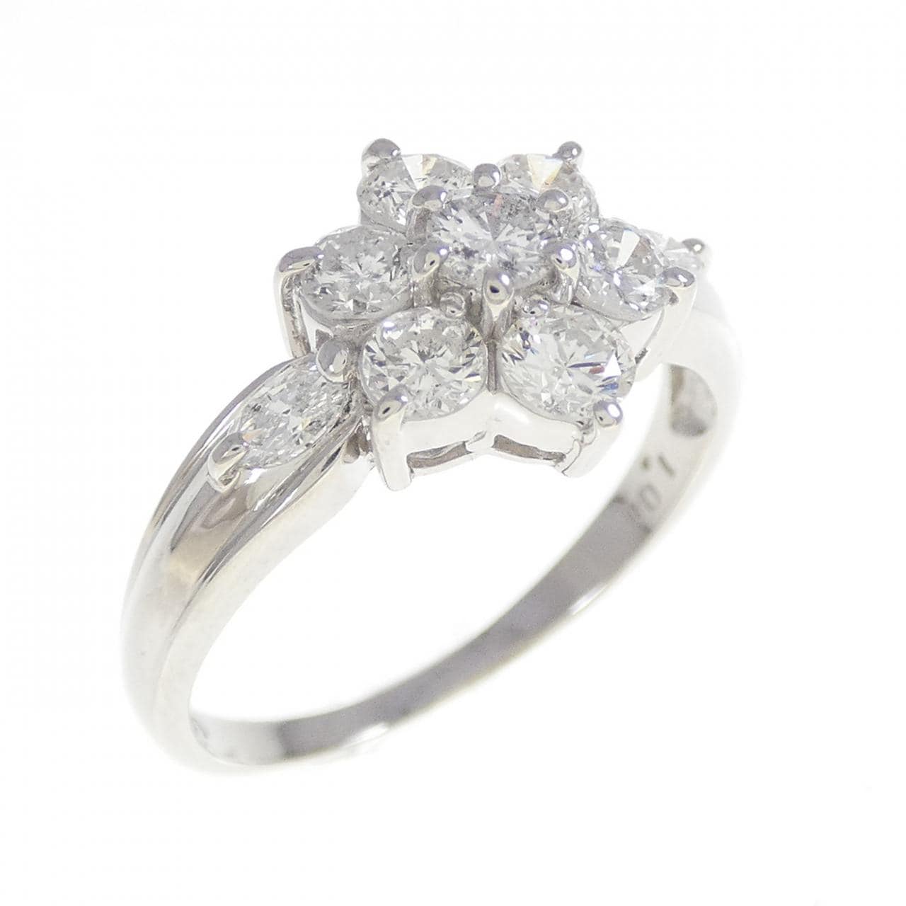 PT900 フラワー ダイヤモンド リング 1.00CT
