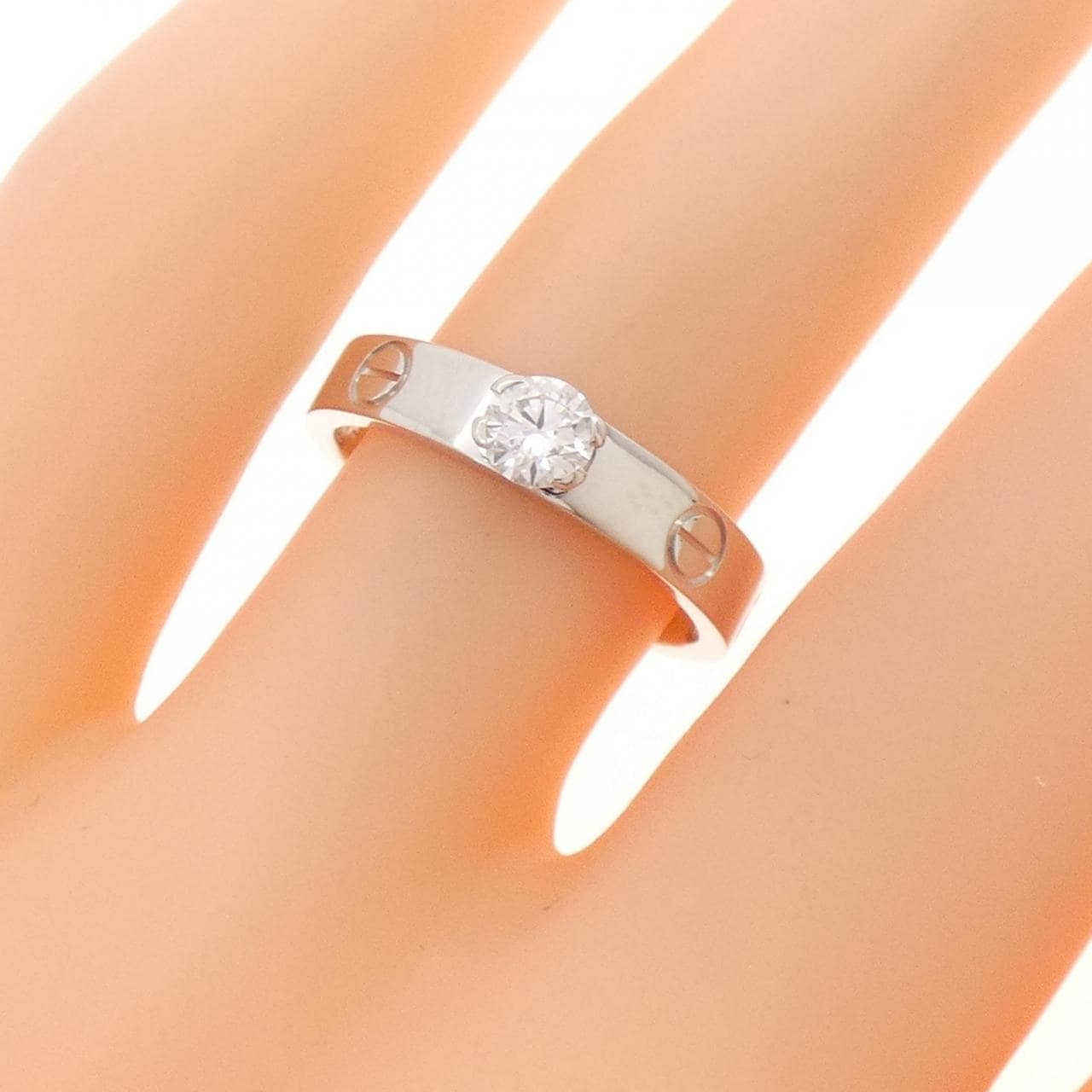 カルティエ ミニラブリング ソリテール リング 0.23CT E IF
