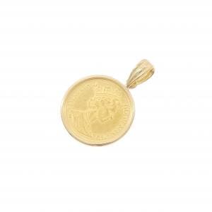 K18YG(枠) コイン ペンダント